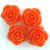 20mm synthetic coral carved rose flower beads 15