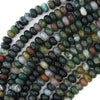 8mm Indian agate rondelle beads 15.5