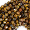 Natural Star Cut Faceted Tiger Eye Round Beads 15