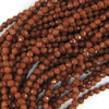 Faceted Goldstone Round Beads Gemstone 14