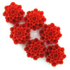 18mm synthetic coral chrysanthemum flower beads 15