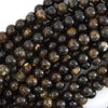 Natural Genuine Golden Phlogopite Round Beads 15.5
