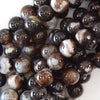 Dark Brown Agate Round Beads Gemstone 15