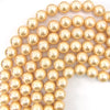 12mm pink shell pearl round beads 15
