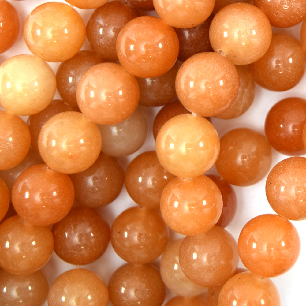 Natural Red Aventurine Round Beads Gemstone 15" Strand 4mm 6mm 8mm 10mm