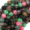 12mm resin acrylic rhinestone round beads 15