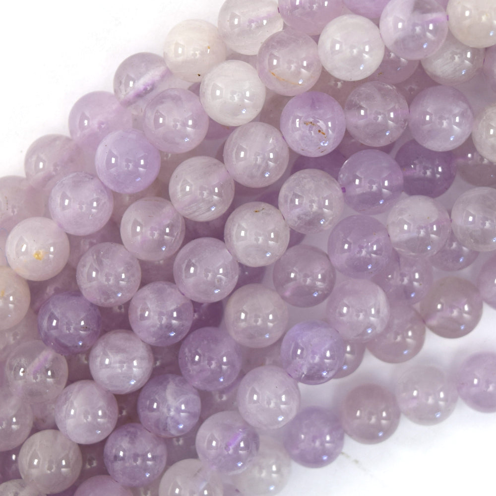 Natural Light Purple Amethyst Round Beads 15.5" Strand 6mm 8mm 10mm S1