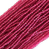 Faceted Red Ruby Quartz Round Beads Gemstone 14.5