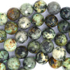Natural Faceted African Turquoise Round Beads 15
