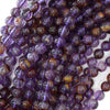 Natural Purple Phantom Amethyst Round Beads 15.5
