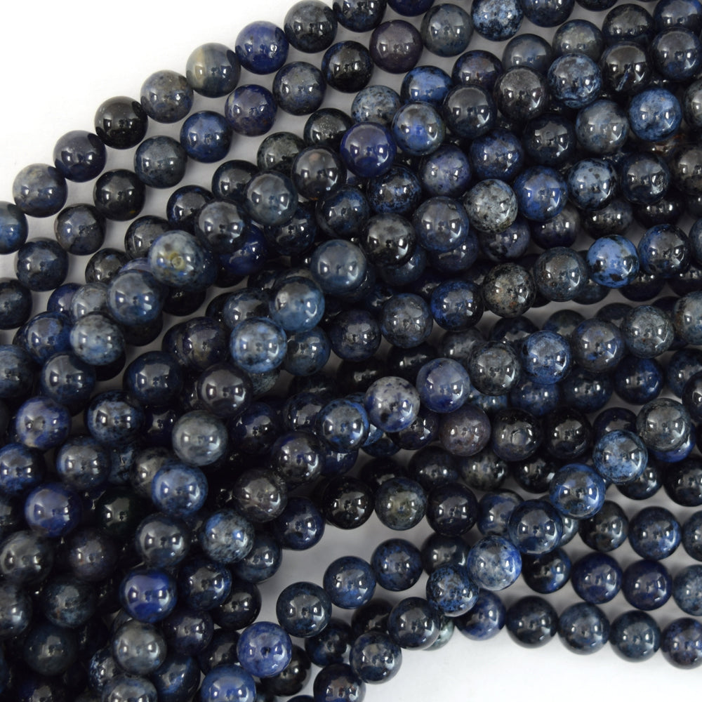 AA grade Natural Blue Dumortierite Round Beads 15.5" Strand 4mm 6mm 8mm 10mm