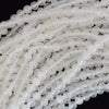 Natural White Selenite Round Beads Gemstone 15.5