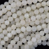 AA Natural Flash Milky White Moonstone Round Beads 15