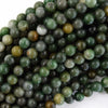 Natural Green African Jade Round Beads 15
