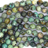 Natural Faceted African Turquoise Round Beads 15