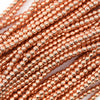 Rose Gold Hematite Round Beads 15.5