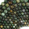 Natural Green African Jade Round Beads 15