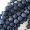 AA Natural Matte Blue Dumortierite Round Beads 15.5
