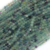 Natural Faceted Rainbow Fluorite Round Beads Gemstone 15