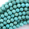 Blue Turquoise Round Beads Gemstone 15