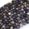 Natural Chinese Purple Charoite Round Beads Gemstone 15.5