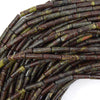 13mm natural dragon blood jasper tube beads 15.5