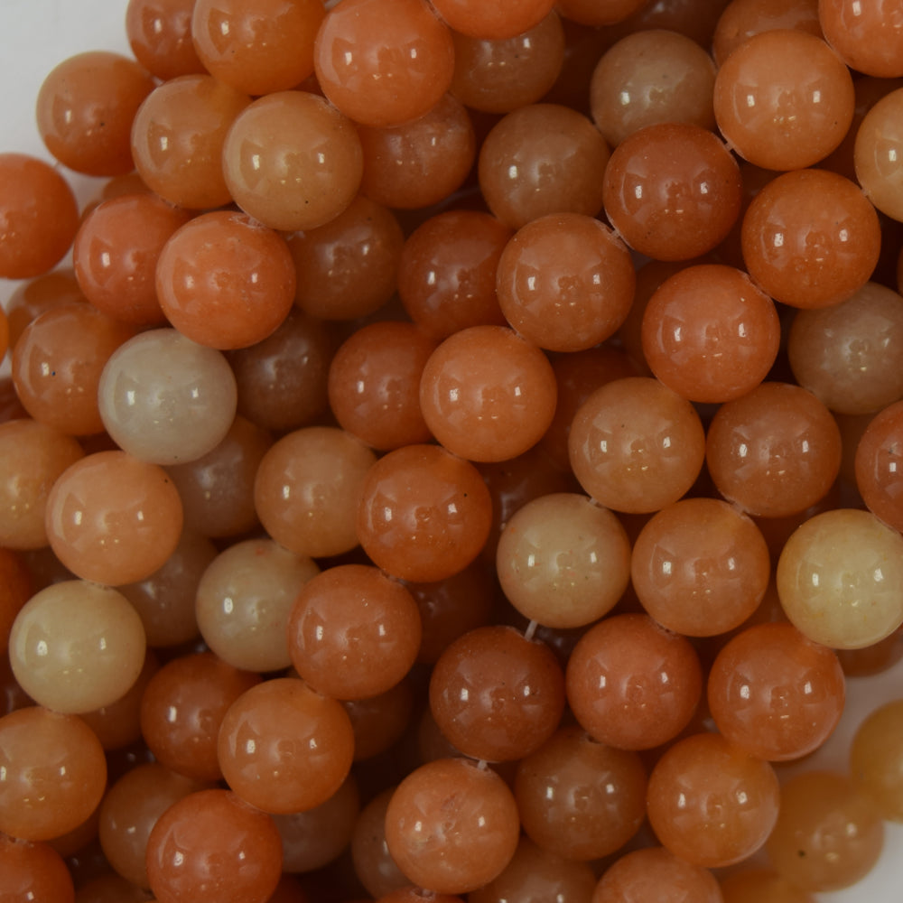 Natural Red Aventurine Round Beads Gemstone 15" Strand 4mm 6mm 8mm 10mm