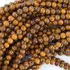 Natural Brown Mariam Elephant Skin Jasper Round Beads 15