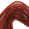 AA Red Carnelian Round Beads Gemstone 15