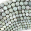 Natural Faceted L Green Burma Jadeite Jade Round Beads 15