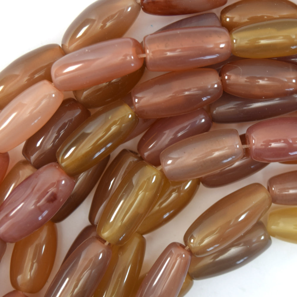18-22mm soochow jade barrel beads 15" strand