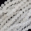 Natural Matte Clear Crystal Quartz Round Beads Gemstone 15