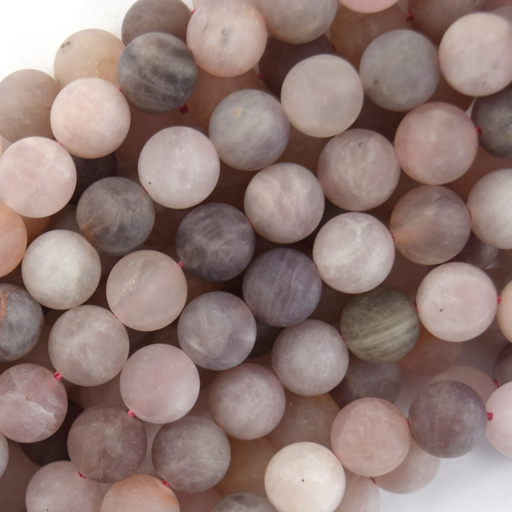 Natural Matte Madagascar Lavender Rose Quartz Round Beads 15.5" 6mm 8mm 10mm