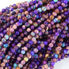 Galaxy Purple Blue Sea Sediment Jasper Round Beads 15.5
