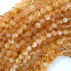 AA Natural Yellow Citrine Round Beads Gemstone 15