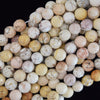 Faceted Brown White Turquoise Round Beads 15.5