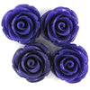 20mm synthetic coral carved rose flower beads 15