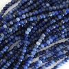 3mm faceted blue sodalite rondelle beads 15.5