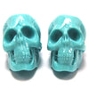 4 26mm Acrylic resin skull pendant bead blue