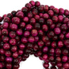 AA Magenta Tiger Eye Round Beads Gemstone 15.5