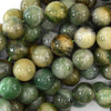Natural Green African Jade Round Beads 15
