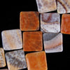 26mm crab fire agate diamond beads 15.5