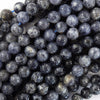 Natural Blue Iolite Round Beads Gemstone 15.5