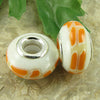 2 sterling silver lampwork glass beads fit 0209