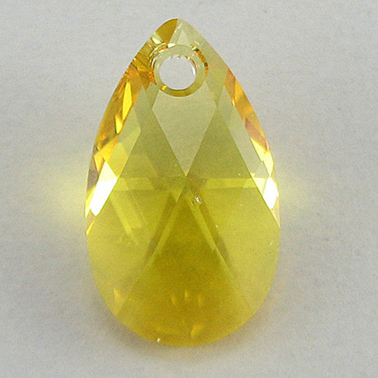 16mm Swarovski crystal teardrop pendant 6106 L topaz